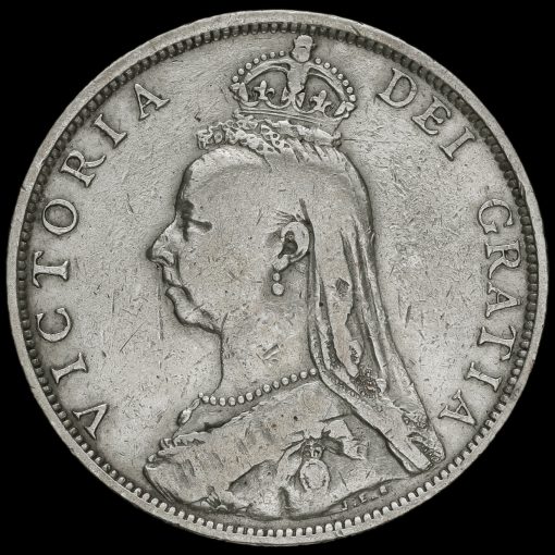 1892 Queen Victoria Jubilee Head Silver Florin Obverse