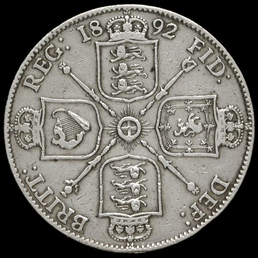1892 Queen Victoria Jubilee Head Silver Florin Reverse