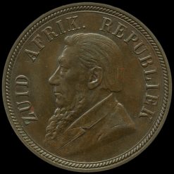 South Africa 1898 Bronze Penny Obverse