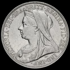 1900 Queen Victoria Veiled Head Silver Florin Obverse