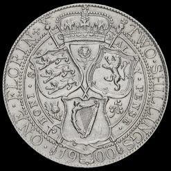 1900 Queen Victoria Veiled Head Silver Florin Reverse
