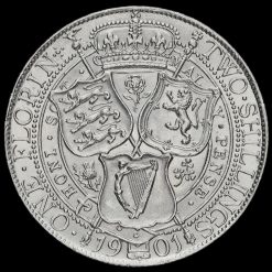 1901 Queen Victoria Veiled Head Silver Florin Reverse