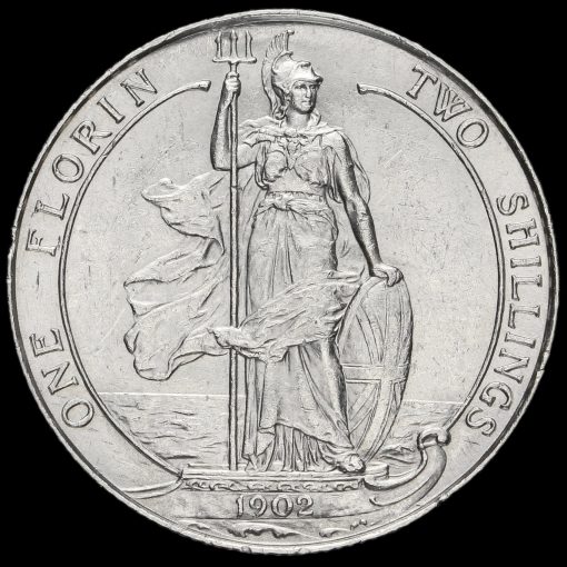 1902 Edward VII Silver Florin Reverse