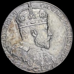 1902 Edward VII Coronation Official Silver Medal Obverse