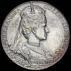 1902 Edward VII Coronation Official Silver Medal Reverse