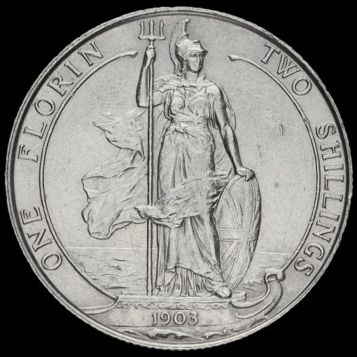 1903 Edward VII Silver Florin Reverse