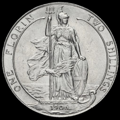 1906 Edward VII Silver Florin Reverse