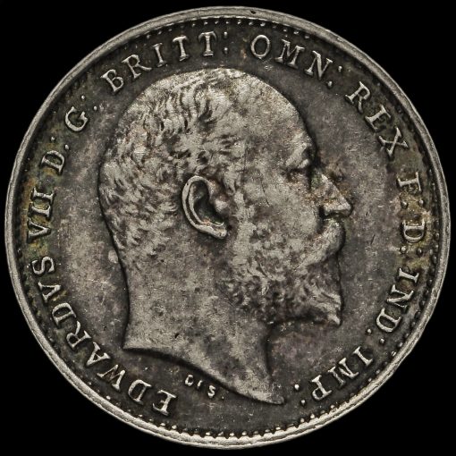 1906 Edward VII Silver Maundy Twopence Obverse