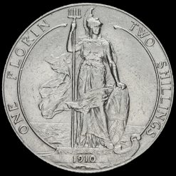 1910 Edward VII Silver Florin Reverse