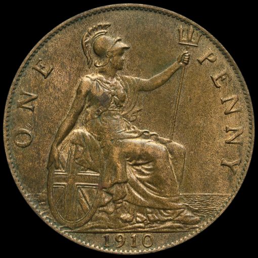1910 Edward VII Penny Reverse