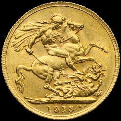1913 George V Gold Full Sovereign Reverse
