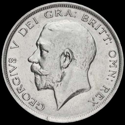 1915 George V Silver Half Crown Obverse