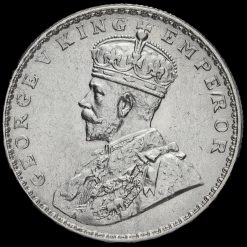 British India 1917 George V One Rupee Obverse