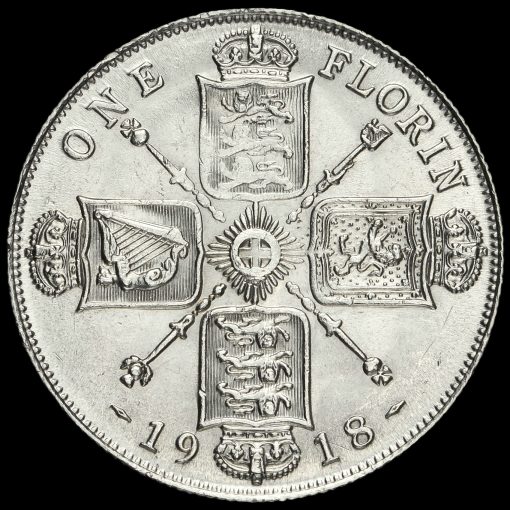 1918 George V Silver Florin Reverse