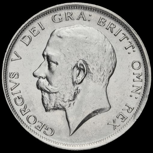 1918 George V Silver Half Crown Obverse