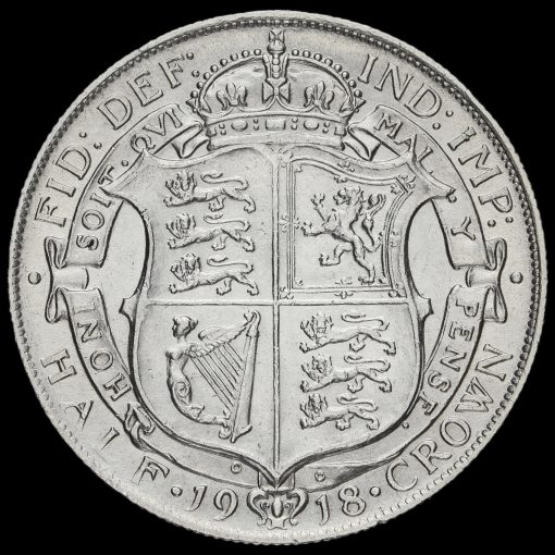 1918 George V Silver Half Crown Reverse