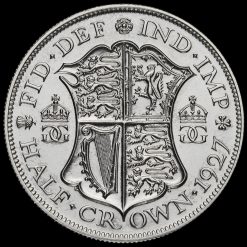 1927 George V Silver Proof Half Crown Reverse