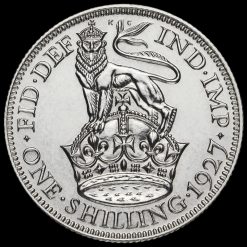 1927 George V Proof Silver Shilling Reverse