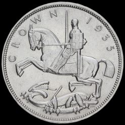 1935 King George V Rocking Horse Silver Jubilee Crown Reverse