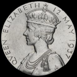 1937 King George VI and Queen Elizabeth Silver Coronation Medal Reverse