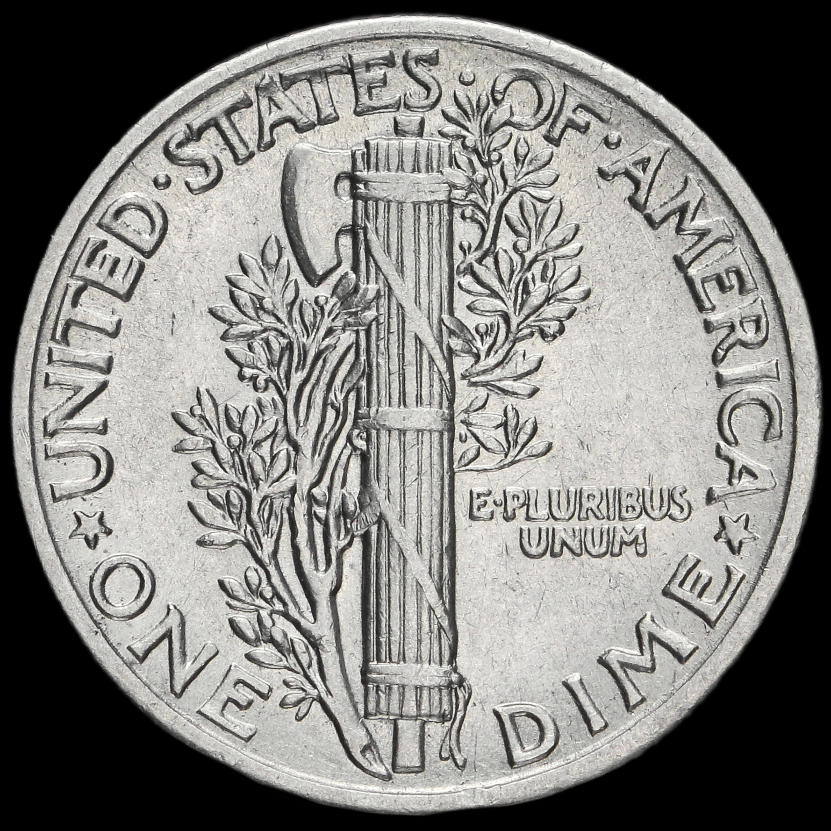 USA 1942 Silver Mercury Dime, A/UNC