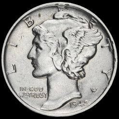 USA 1942 Silver Mercury Dime Obverse