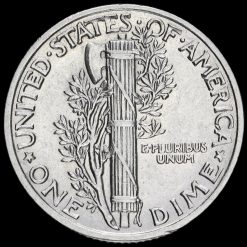 USA 1942 Silver Mercury Dime Reverse
