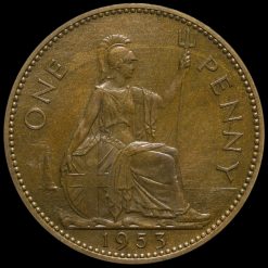 1953 Elizabeth II Proof Penny Reverse