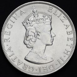 Bermuda 1964 Elizabeth II Silver Crown Obverse