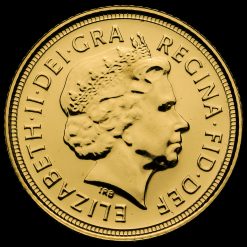 2010 Elizabeth II 22ct Gold Half Sovereign Obverse