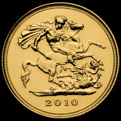 2010 Elizabeth II 22ct Gold Half Sovereign Reverse