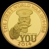 2014 Royal Mint Gold Proof £2 Two Pounds, First World War Outbreak Reverse