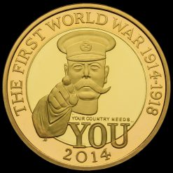 2014 Royal Mint Gold Proof £2 Two Pounds, First World War Outbreak Reverse