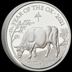 2021 Lunar Year of the Ox One Ounce Silver Proof Coin Reverse