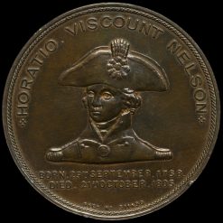 1897 Horatio Nelson HMS Foudroyant Bronze Medal Obverse