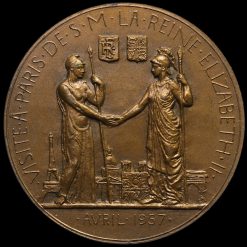France, Royal Visit to Paris, April 1957, Bronze Medal Reverse