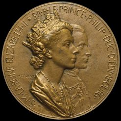 France, Royal Visit to Paris, April 1957, Bronze Medal Obverse