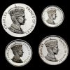 1969 Prince of Wales Investiture Four Silver Proof Medal Set Obverse