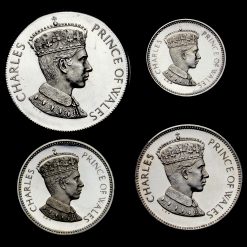 1969 Prince of Wales Investiture Four Silver Proof Medal Set Obverse