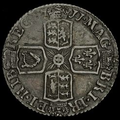 1711 Queen Anne Early Milled Silver Sixpence Reverse