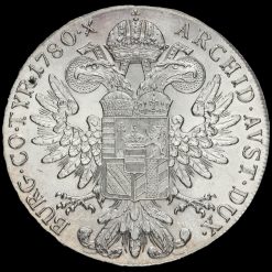 1780 Austria Maria Theresa Silver Thaler Restrike Reverse