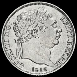 1816 George III Milled Silver Sixpence Obverse