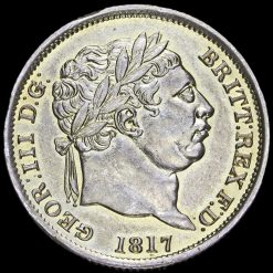 1817 George III Milled Silver Shilling Obverse
