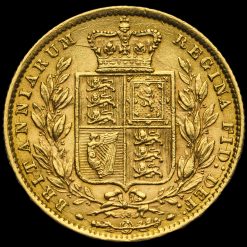 1872 Queen Victoria Young Head Shield Back Gold Full Sovereign Reverse