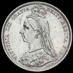 1887 Victoria Jubilee Head Sixpence Obverse