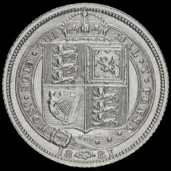 1887 Victoria Jubilee Head Sixpence Reverse