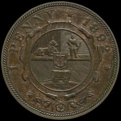 South Africa 1892 Bronze Penny Reverse