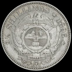 South Africa 1896 Silver 2 1/2 Shillings Reverse