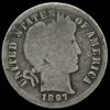USA 1897 Silver Barber Dime Obverse