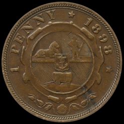 South Africa 1898 Bronze Penny Reverse